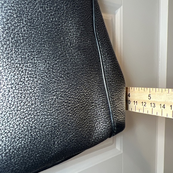 Coach Edie 31 Pebbled Leather Shoulder Bag Metallic Gunmetal 87399 - Picture 12 of 16